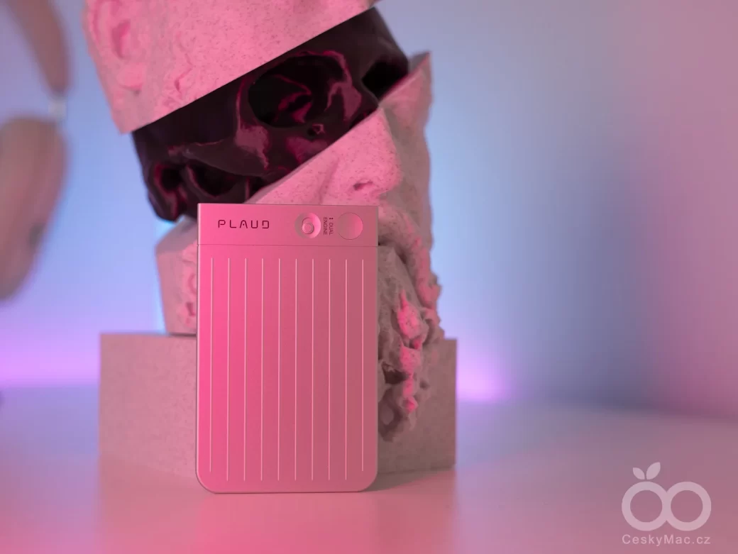 Plaud Note, aktivní dioda nahrávání