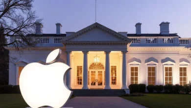 Bílý dům, logo Apple před