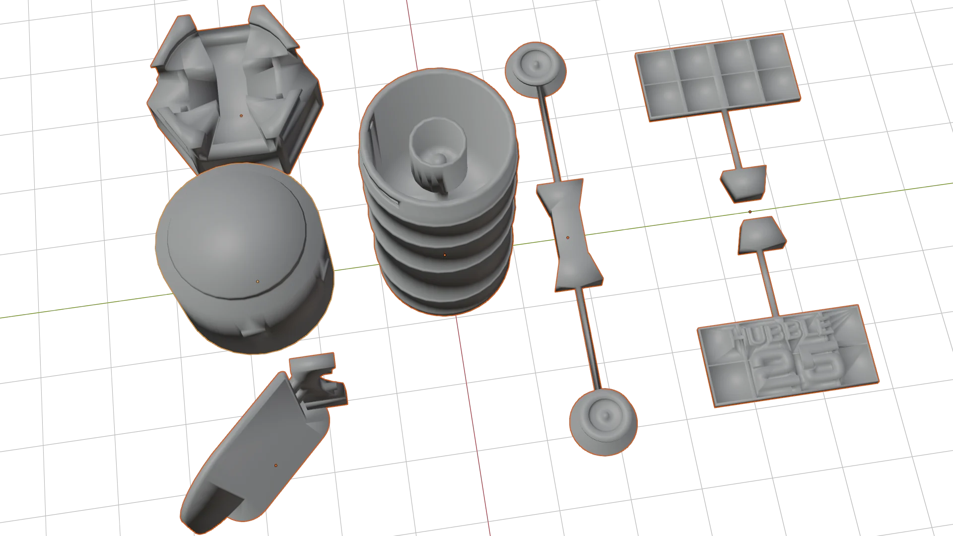 3D model Hubble teleskop